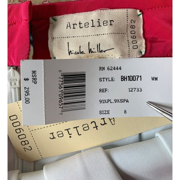 Nicole Miller Artelier Floral Print seperates 2-Piece Set Top L Skirt 8 NWT - Picture 9 of 10